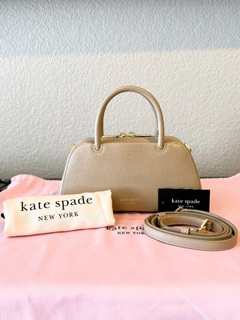 NWT Kate Spade Gracie Mini Bag in Timeless (Taupe)